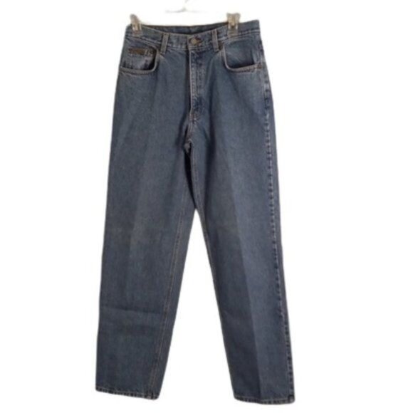 Calvin Klein Size 31 x 32 Easy Fit Denim Blue Jeans Double Stonewash 100% Cotton - Picture 1 of 13
